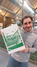 Charger l'image dans la galerie, Affiche des Halles de Rodez – Design Denis Moulin
