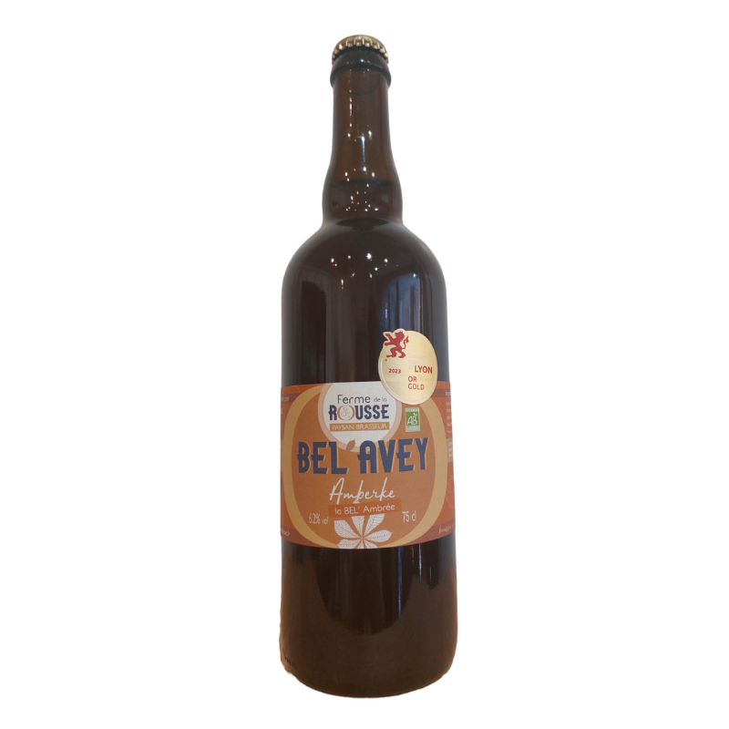 Bière ambrée bio Bel'Avey 75 cl 6.2%