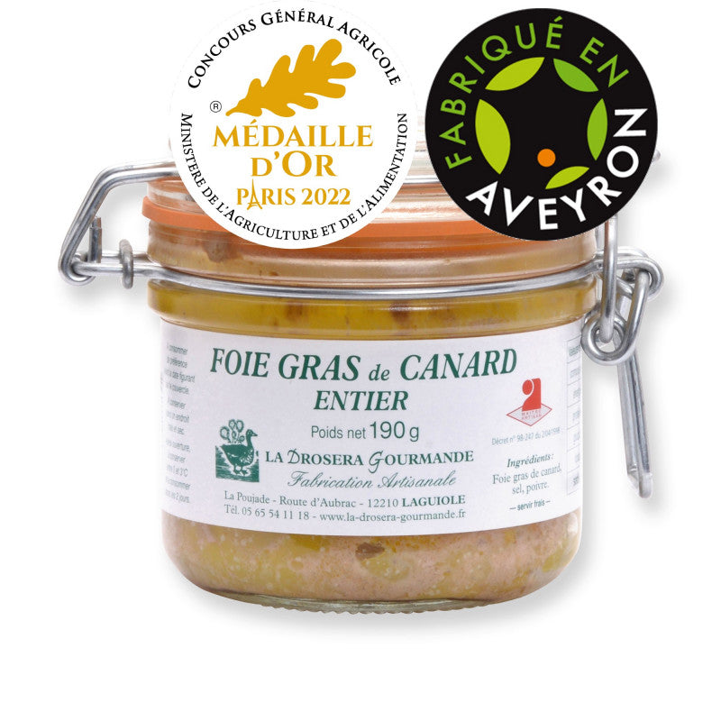 Foie gras de canard entier 350g Médaille OR 2022
