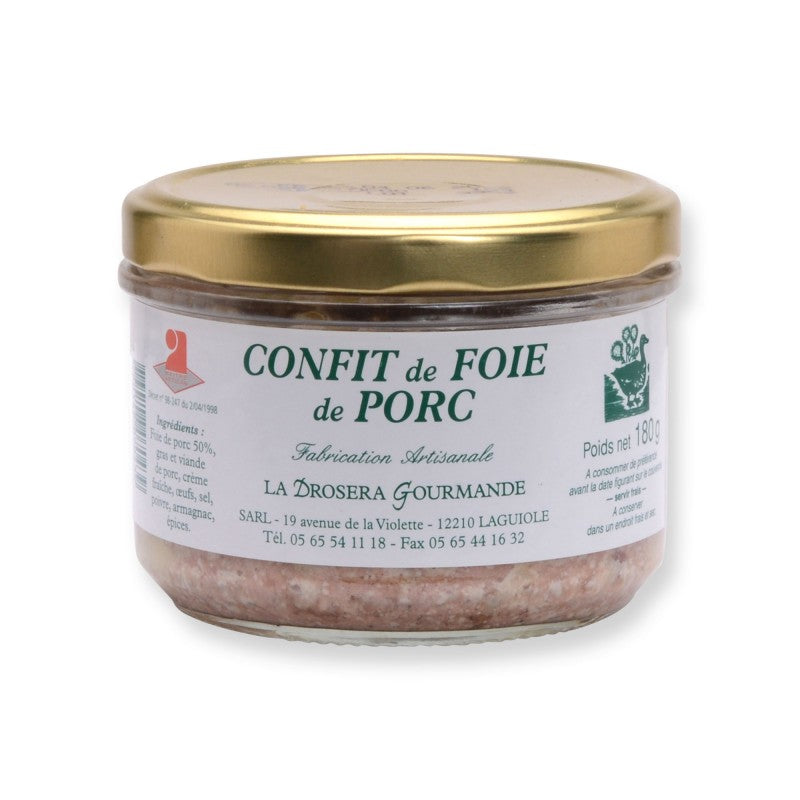 Pâté confit de foie de porc La Drosera Gourmande 180 g