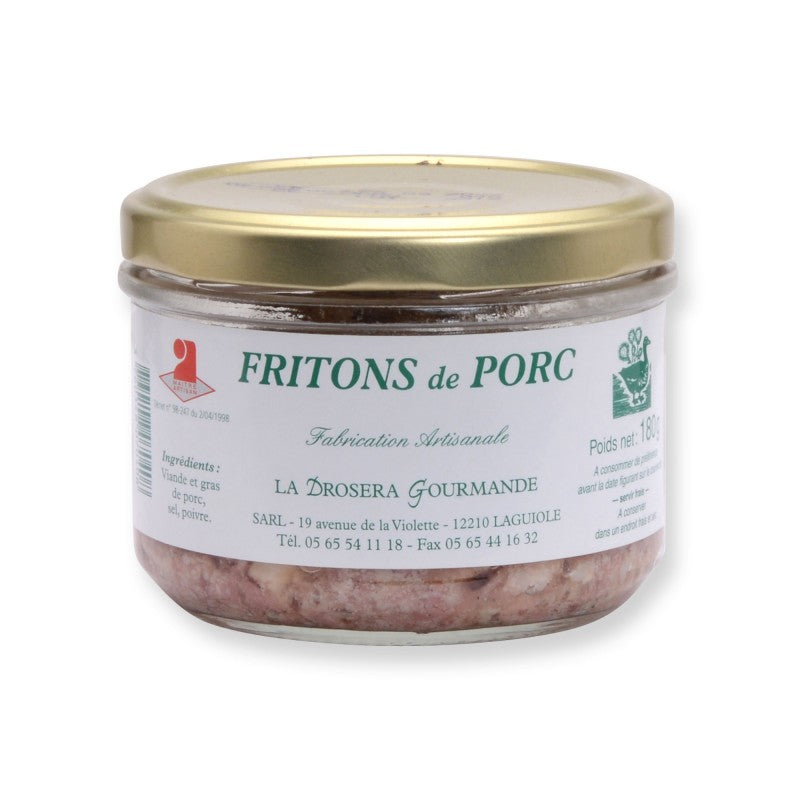 Fritons de porc de l'Aveyron La Drosera Gourmande 180 g